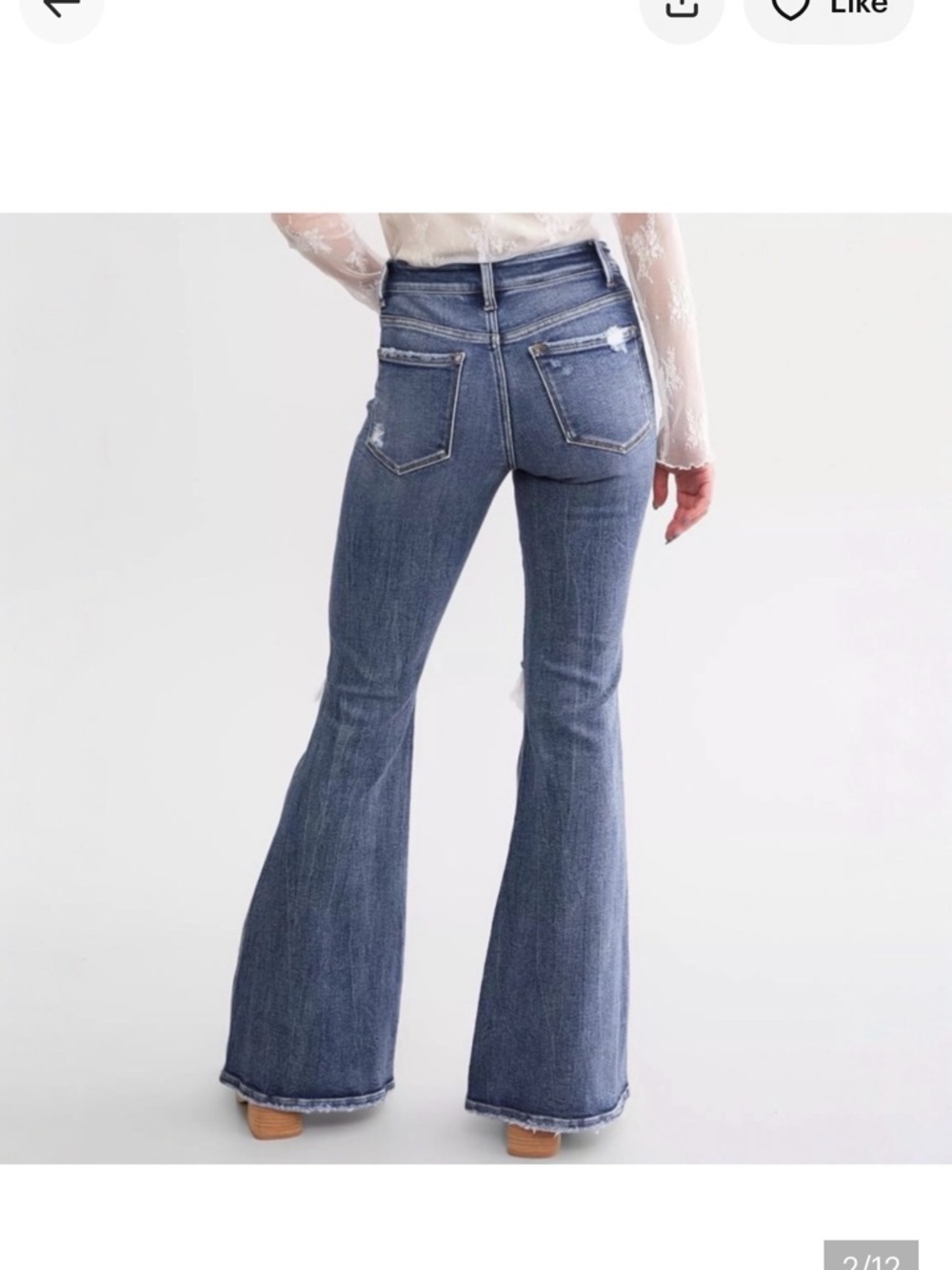 Flying Monkey Women's High-Rise Flared Jeans - Blue